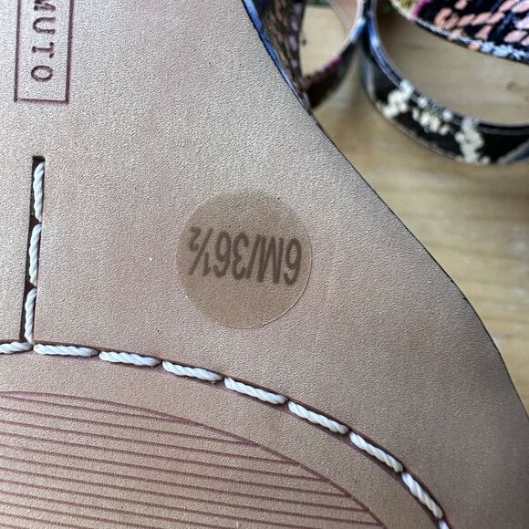 Vincent Camuto Gallanna Wedge Sandals Leather Size 6 Multicolor Snake Print NWB - Picture 10 of 10